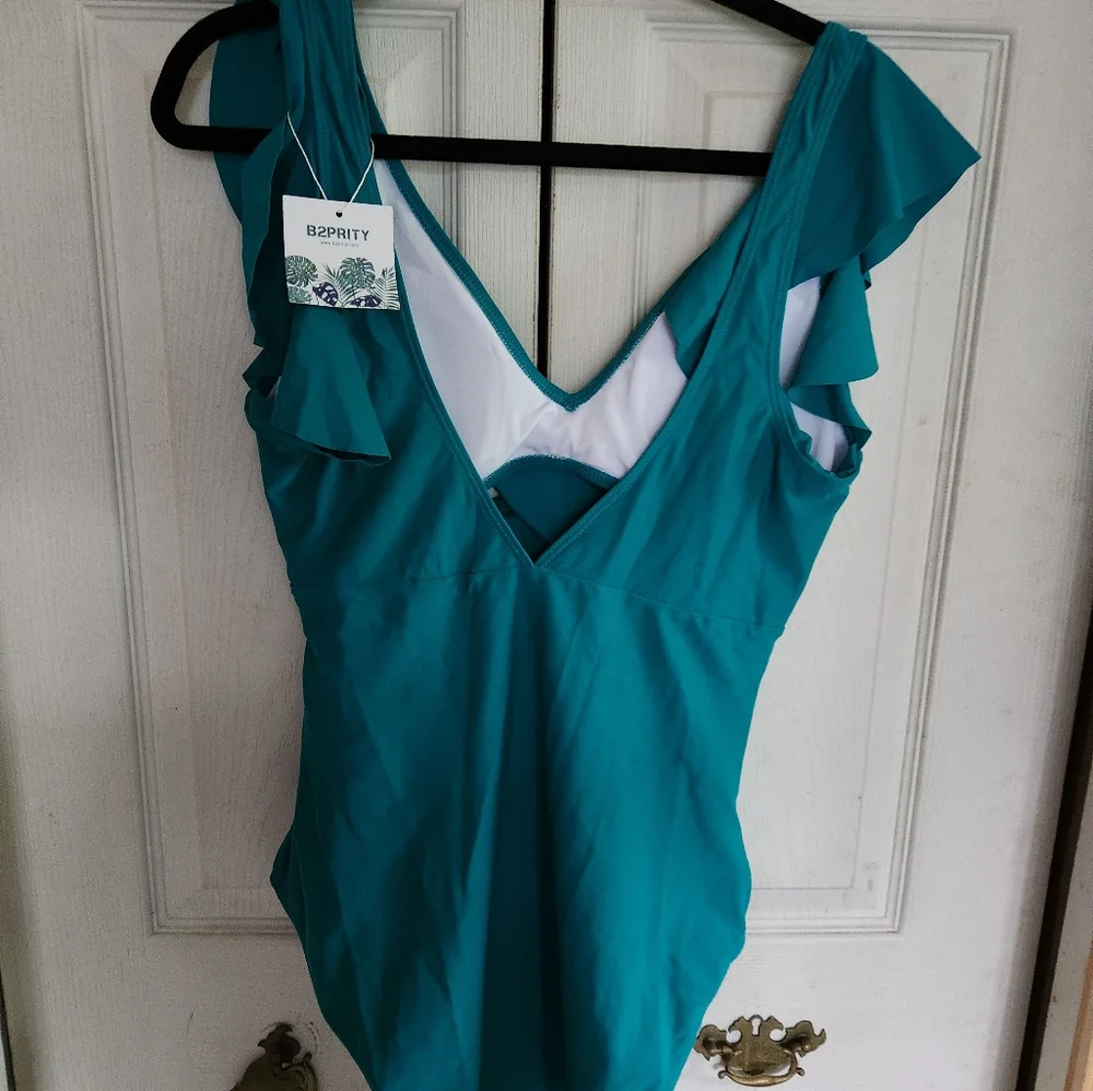 Nwt Elegant Teal One-Piece Swimsuit - Picture 5 of 10